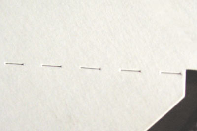Рис. 3. Фрагменты картонной коробки, обработанные с помощью различных видов линеек